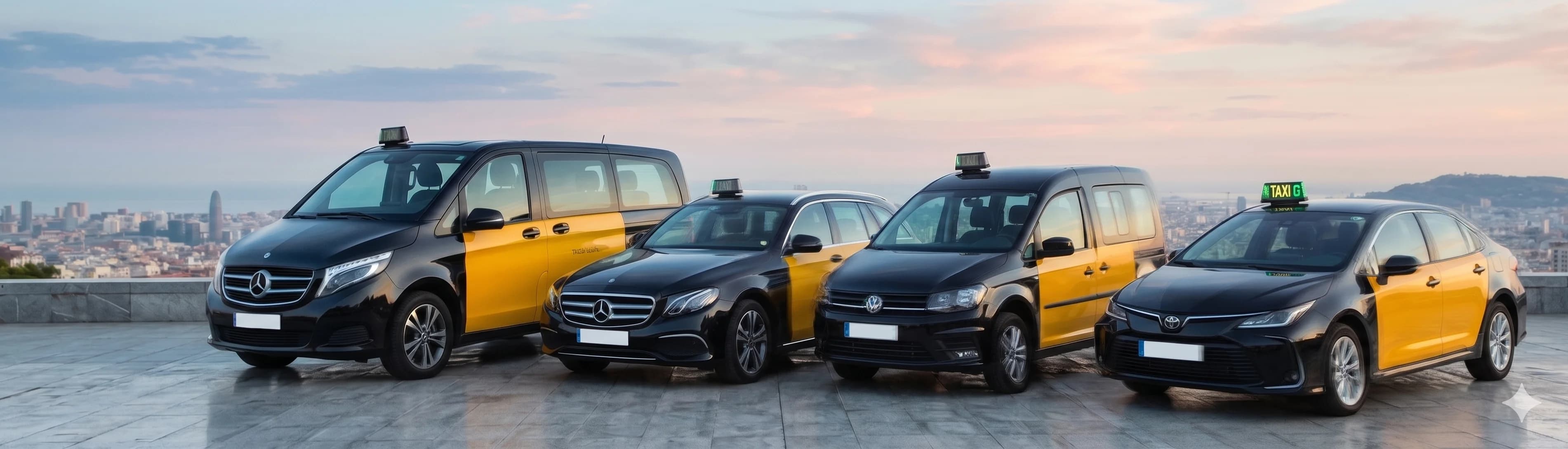 UTaxi Barcelona fleet - Standard Taxi, XL Taxi, Standard Van, Premium Van